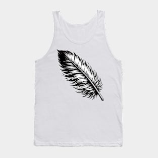 Black feather Tank Top